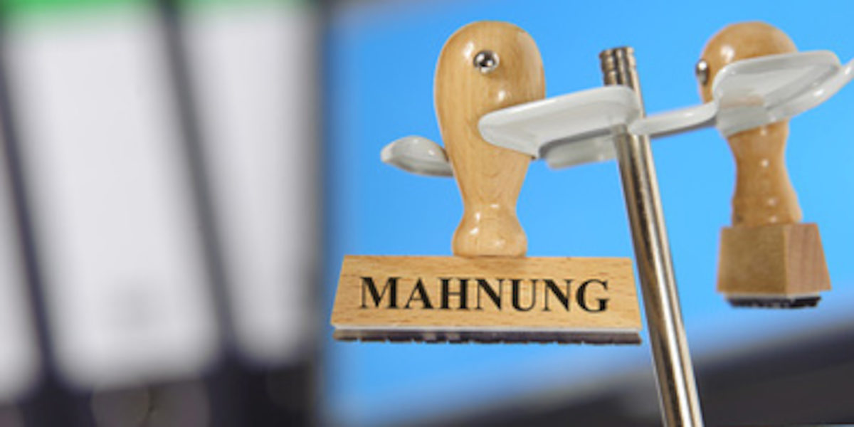 Mahnung Stempel