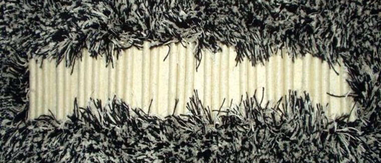 Teppich; Wolle, Baumwolle, Flachs, handgefilzt; 100 x 100 cm