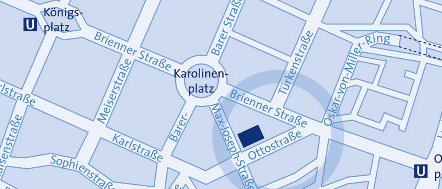 Anfahrt Max Joseph Straße Plan Stadtkarte Lage Skizze MJS