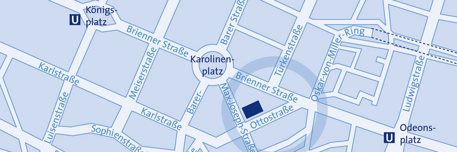 Anfahrt Max Joseph Straße Plan Stadtkarte Lage Skizze MJS