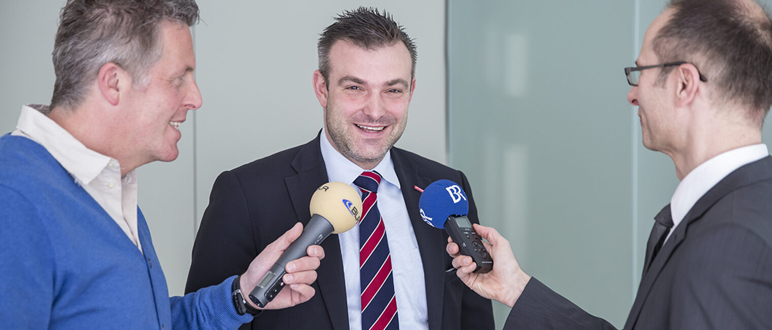Präsident Georg Schlagbauer stand der Presse Rede und Antwort. Präsident Georg Schlagbauer
