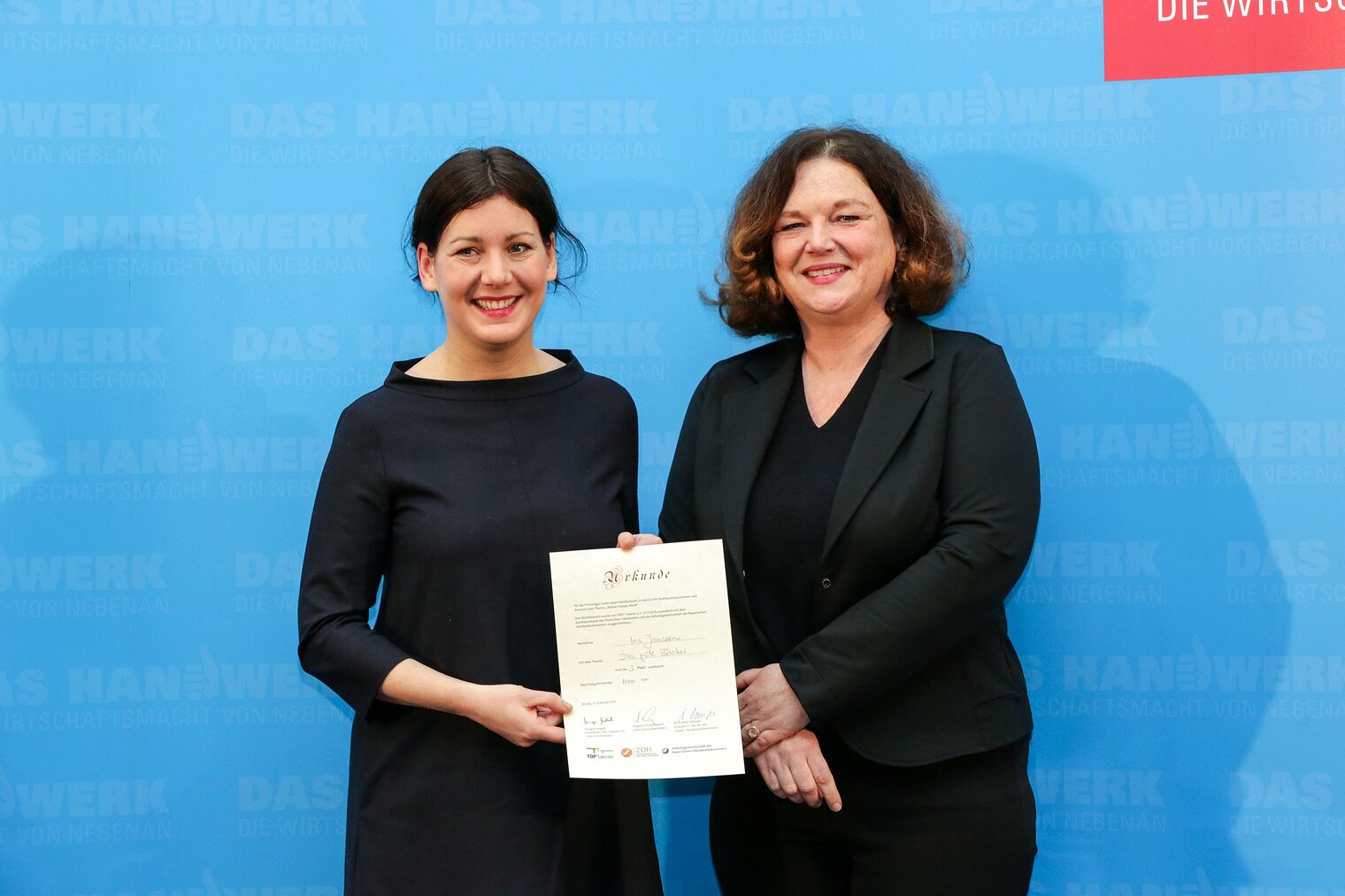 Iris Jannsen, 3. Preis, Sonja Zimmerschitt (Produzentin, d.i.e.filmgmbh)