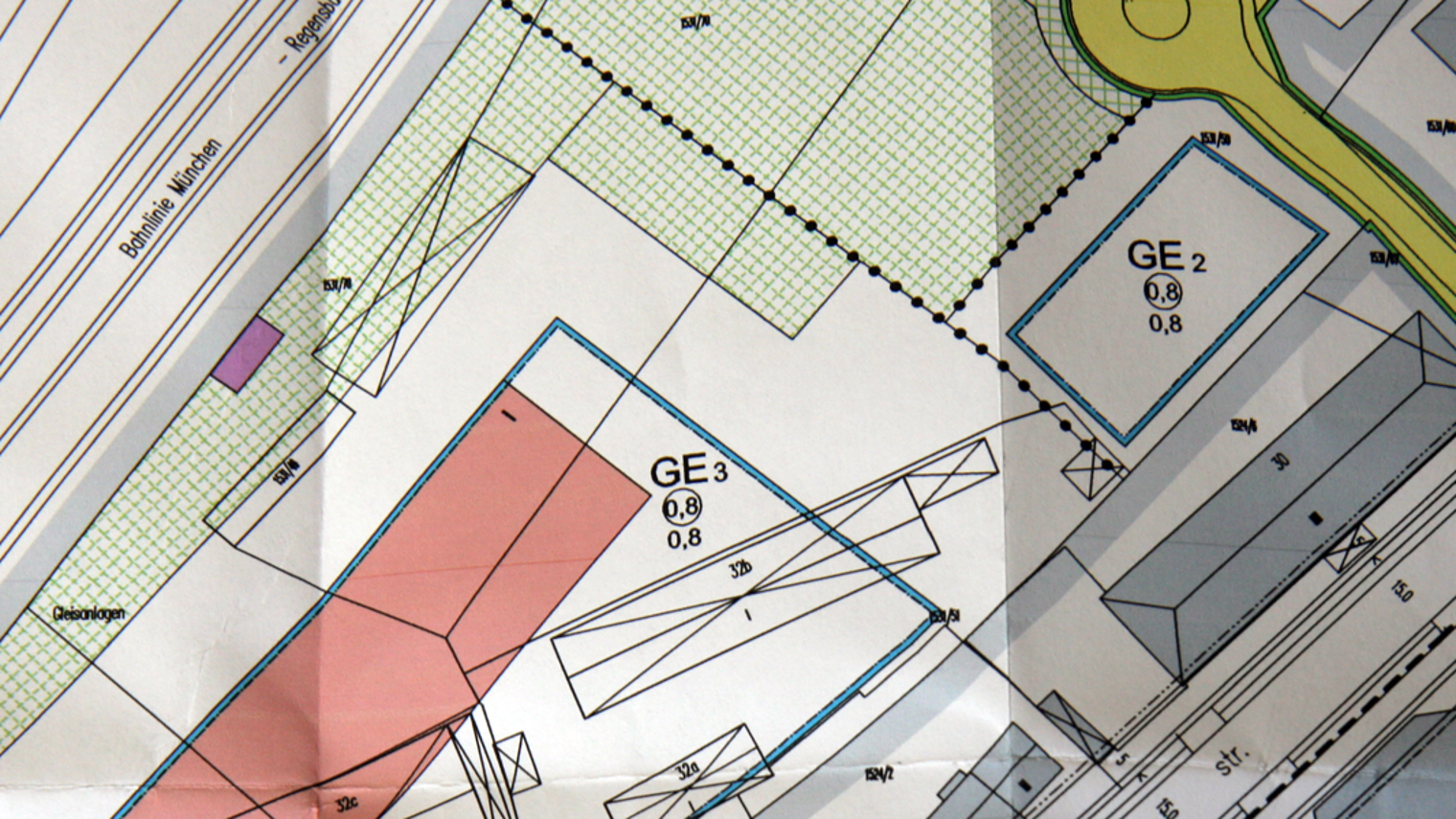 Bauleitplanung, Plan, Rolle, Karte, Zeichnung, Blueprint, TÖB