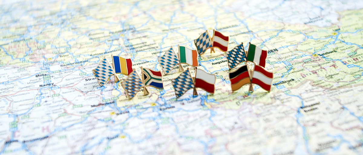 Außenwirtschaft, Europa, Karte, EU, Fähnchen