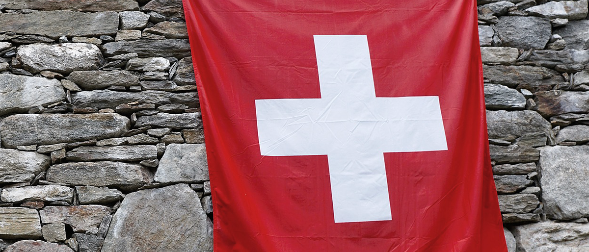 Fahne Mauer Schweiz Switzerland Flagge