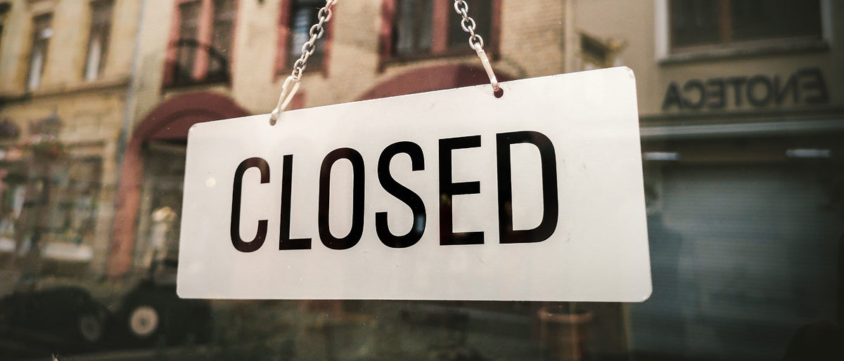 Tür Geschäft geschlossen zu closed