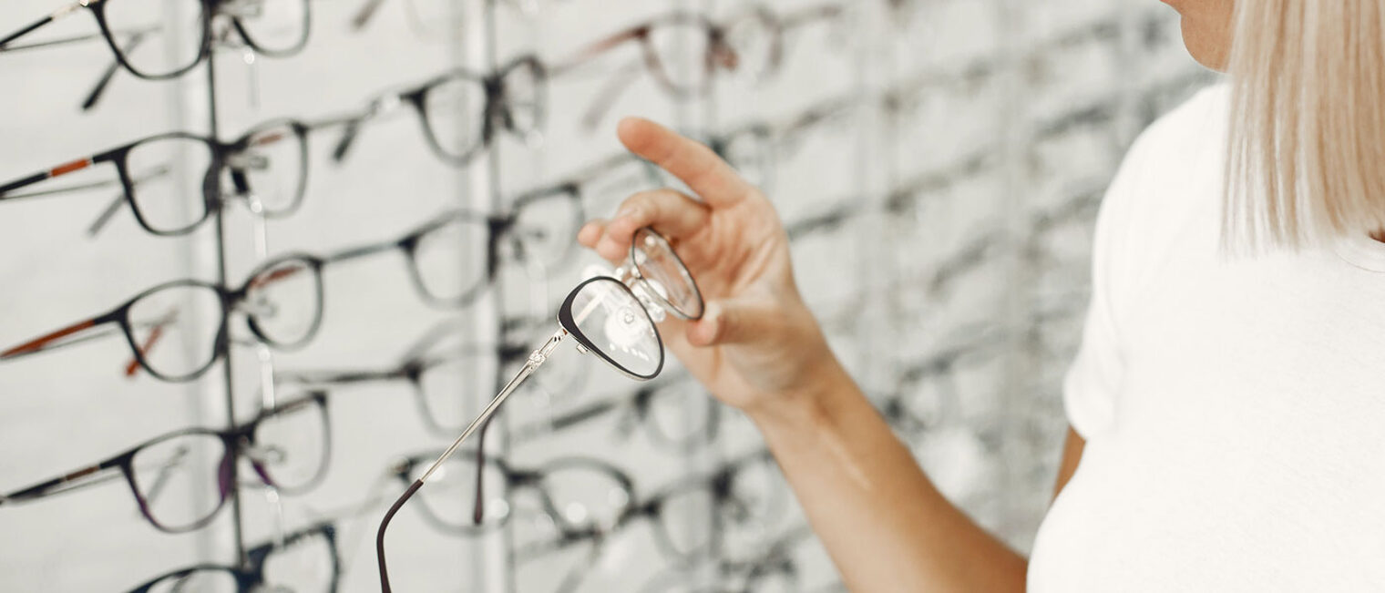 Brillen Optiker Hand Frau