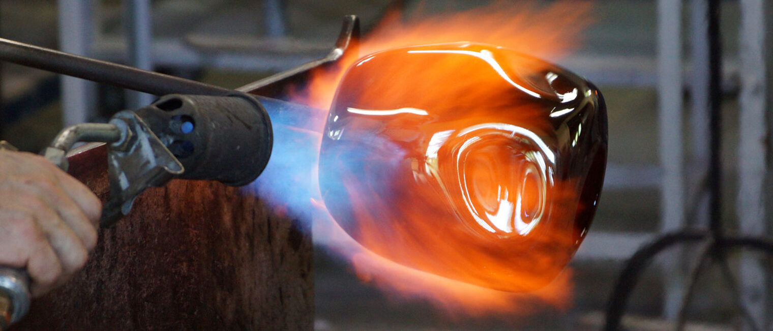 Glas Brenner Kunst Werkstatt Feuer Form