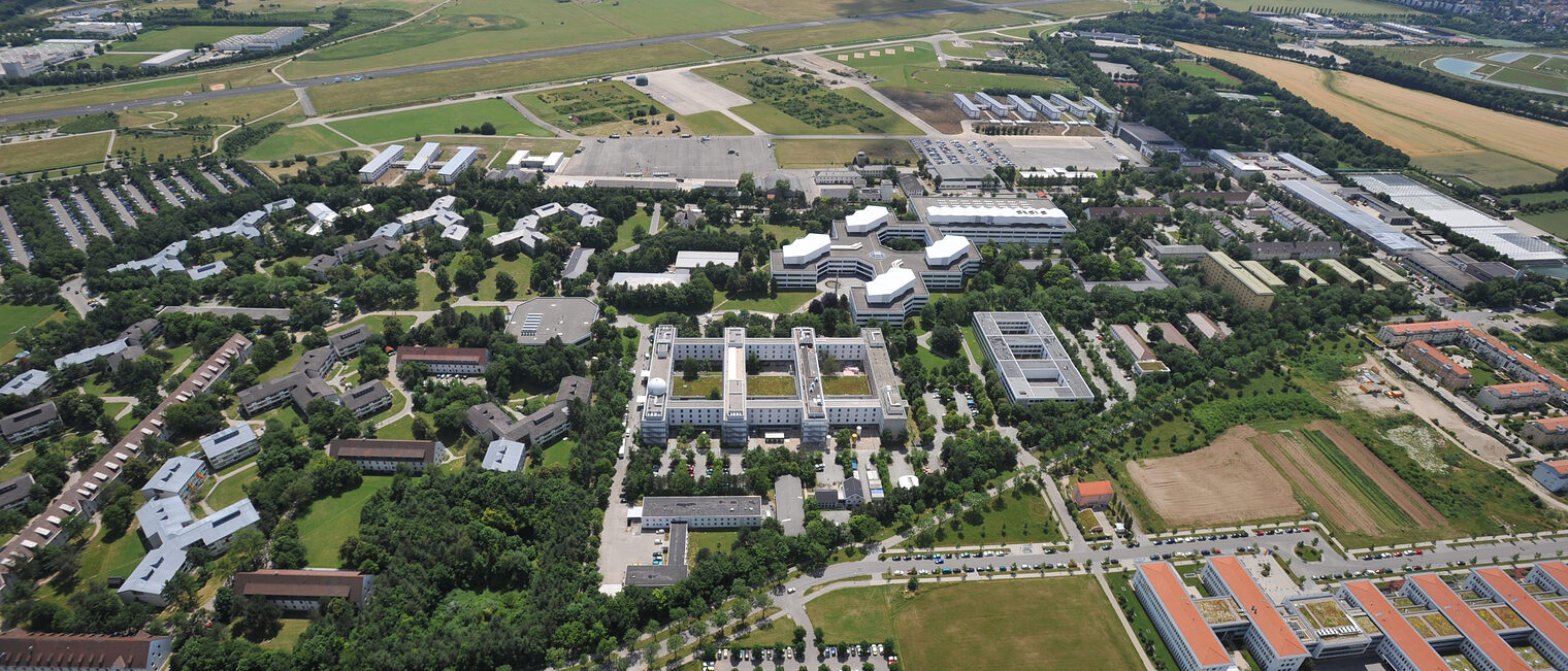 Luftbild, Universität der Bundeswehr München, Neubiberg, Handwerk trifft Forschung, Innovation, Technik, Umwelt