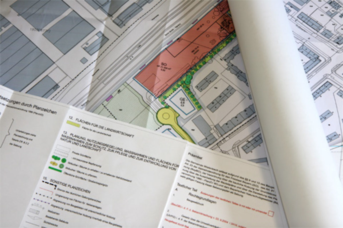 Bauleitplanung, Plan, Rolle, Karte