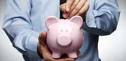 Geld Sparschwein sparen Schwein Hand