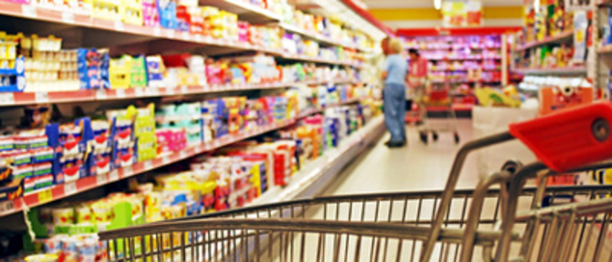 Supermarkt Einkaufswagen Ware Discounter
