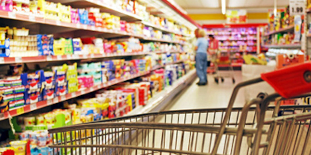 Supermarkt Einkaufswagen Ware Discounter