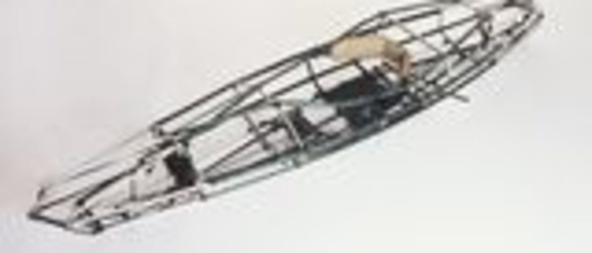 Faltbootgerüst mit integrierter Transportkraxe; 40 x 73 x 300 cm, ca. 7 kg Faltbootgerüst mit integrierter Transportkraxe; 40 x 73 x 300 cm, ca. 7 kg