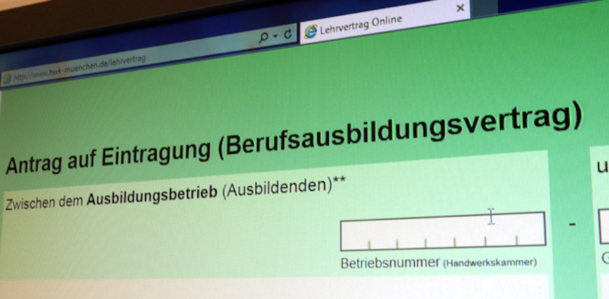 Lehrvertrag Online