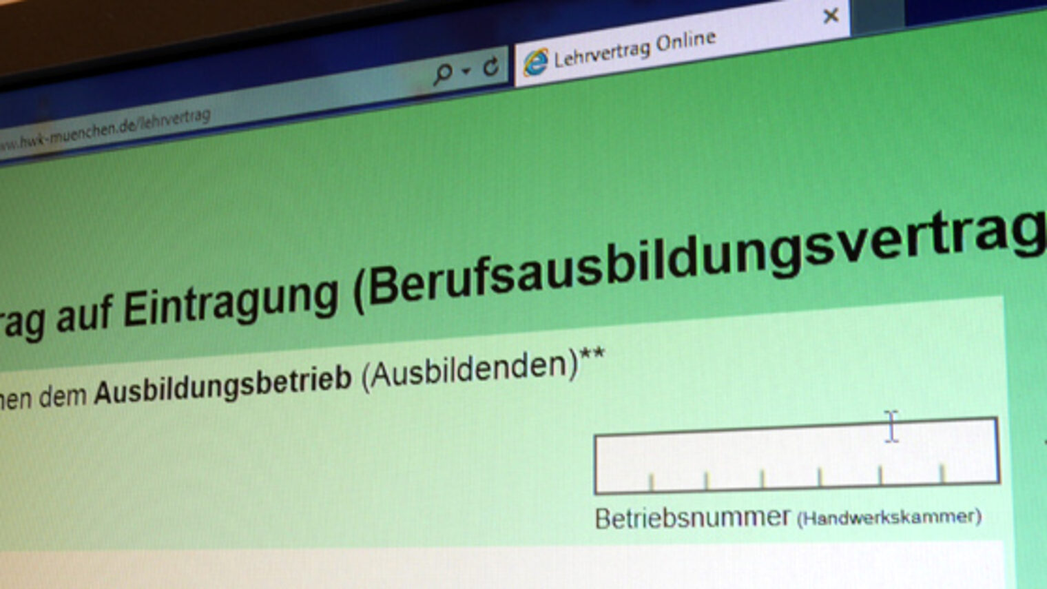 Lehrvertrag Online 